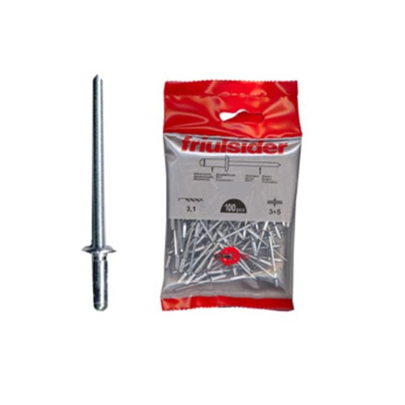 Rivetti in alluminio TT 3 x12 conf. 100 pz