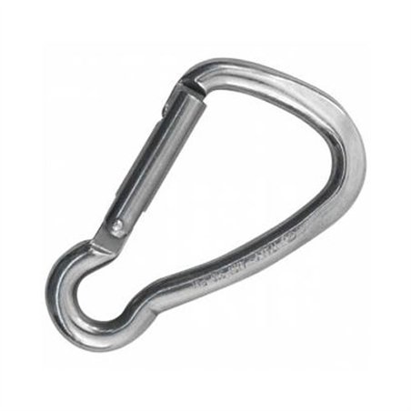 Set 8 Moschettoni In Acciaio Inox M10 - Grandi 10x100mm, Con Molla A Foglia, Per Altalene, Campeggio, Slackline, Attrezzatura