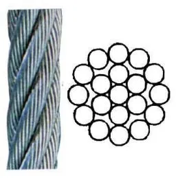 Galvanized steel wire rope Lighting System diam. 5mm 100mt