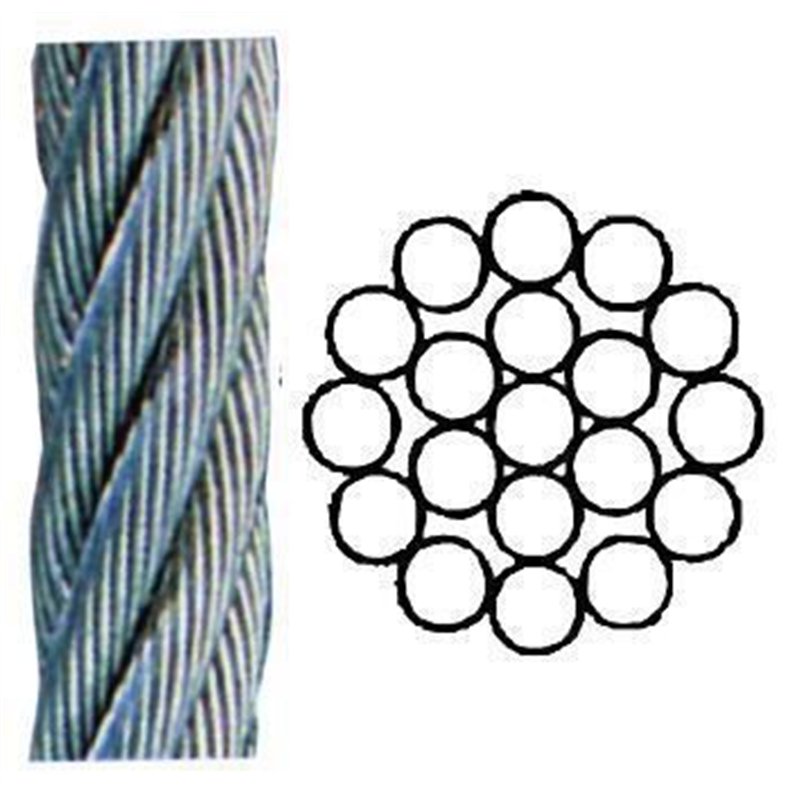 Galvanized steel wire rope Lighting System diam. 5mm 100mt