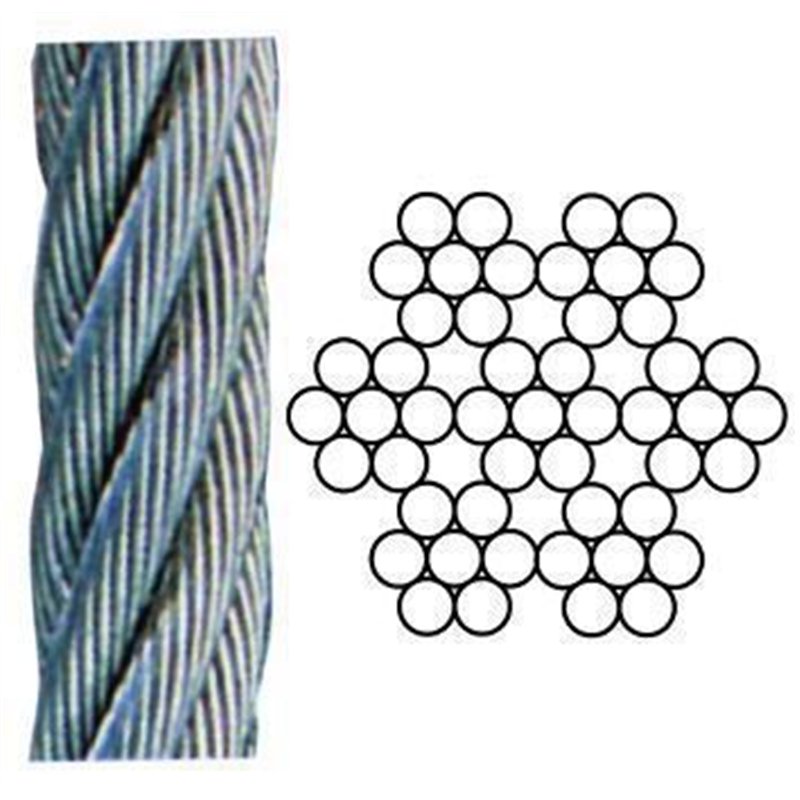 Inox Steel wire rope 49 diam. 4 mm roll 100 mt.