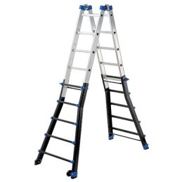 Professional Telescopic multi-ladder GierrePro Aluminium EN-131