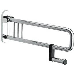Folding bathroom handle B9729 65 cm w/roll holder Gedy for Colombo Design