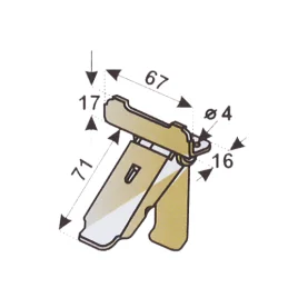 Safety hook for rolling shutters - Galletto type