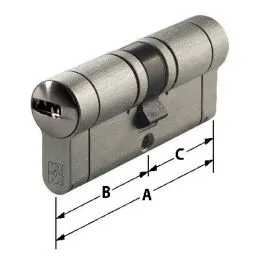 Cilindro di sicurezza Mottura Champions C55 chiave/chiave