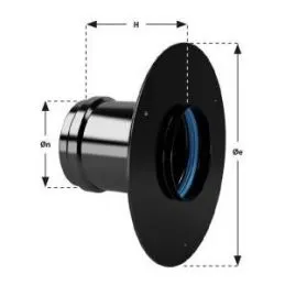 DTRP through rose in black enamelled steel DESIGN TECH for