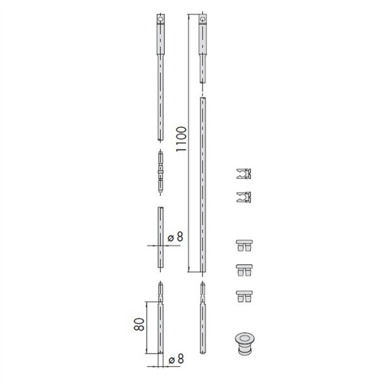 Cisa series of internal straight rods 06441.10.0