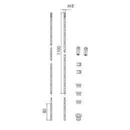 Cisa series screwed straight internal rods 06441.20.0