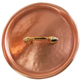 Copper lid for casseroles or pans