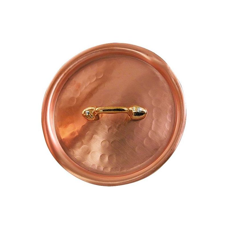 Copper lid for casseroles or pans
