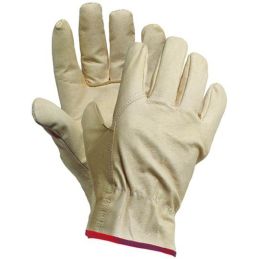 Work gloves extra white cowhide grain leather