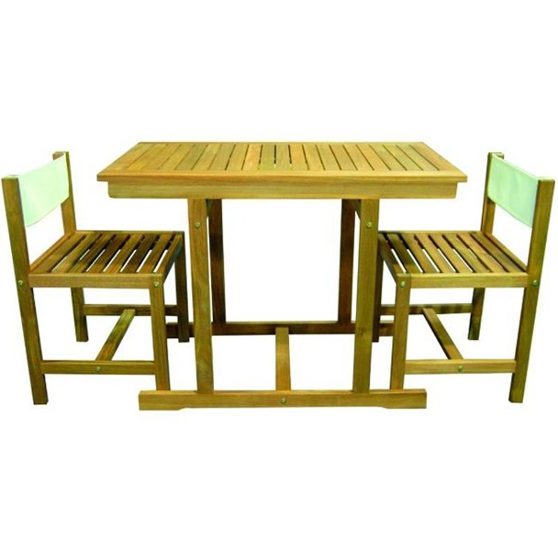 Set Giardino Tavolo+ 2 sedie in Legno - PRIAMO