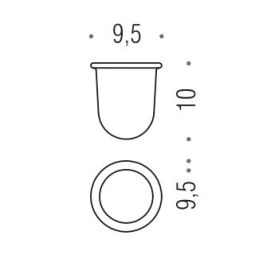 [Ricambio] Vetro per bicchiere Luna B0152 Colombo Design