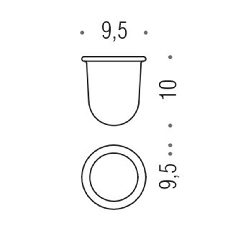 [Ricambio] Vetro per bicchiere Luna B0152 Colombo Design