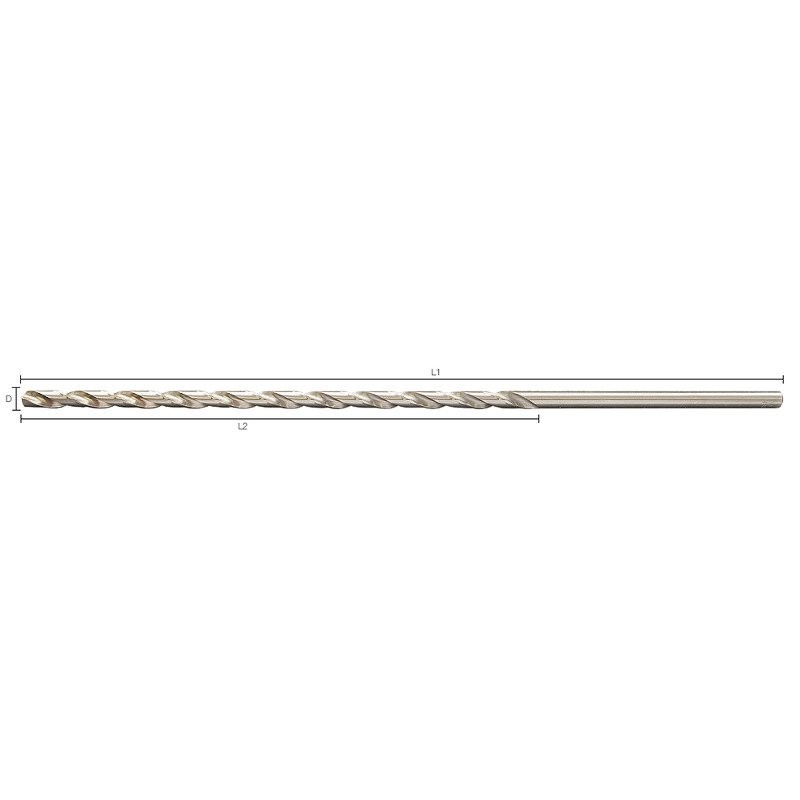 Punta elicoidale extra-lunga d. 7.00x225mm HSS DIN 1869