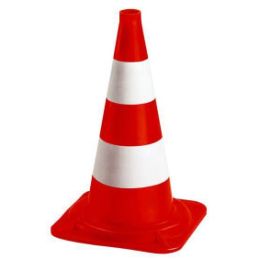 Traffic cone class I white / red daytime h 53 cm