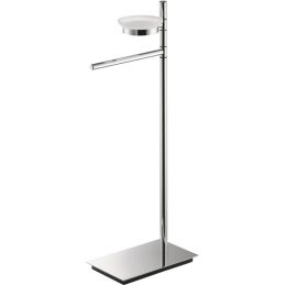 Free-standing towel holder/soap dispenser B9902 by Colombo Design, height 68 cm.