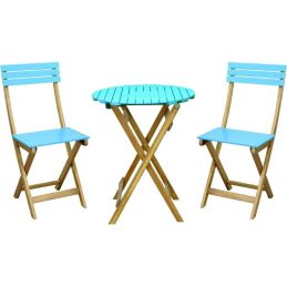 Garden Set Table + 2 Wooden Chairs - PARIDE