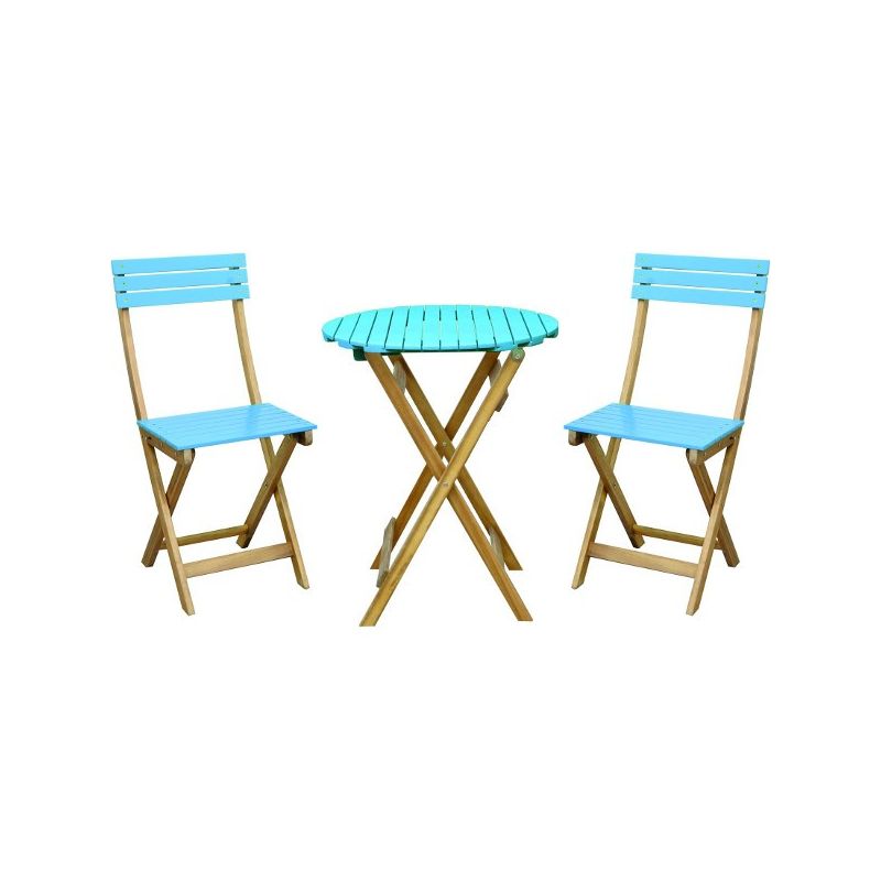 Garden Set Table + 2 Wooden Chairs - PARIDE