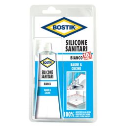 White acetic silicone sanitary tube Bostik ml.60