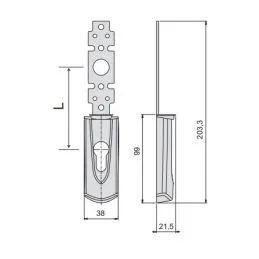 Placca esterna Cisa 07176.61 interasse 72mm per maniglioni