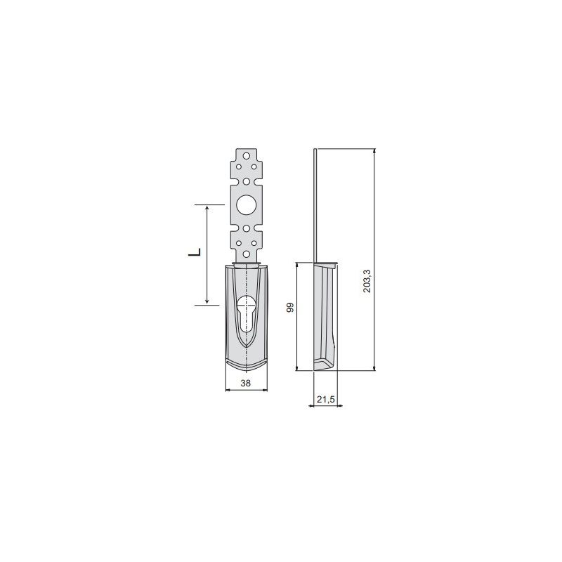Cisa external plate 07176.63 center distance 92mm for Cisa external plate 07176.63 center distance 92mm for