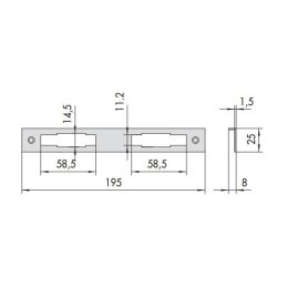CISA 06226 corner counterplate for wood locks