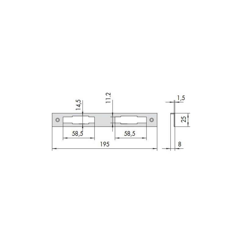 CISA 06226 corner counterplate for wood locks