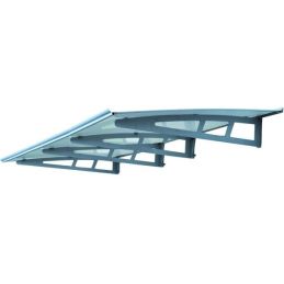 Polycarbonate canopy Vigor 95x270 IRIS in Aluminum