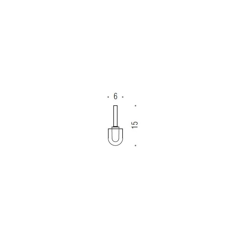 [Ricambio] Ciuffo in setola con prolunga B1857 Colombo Design