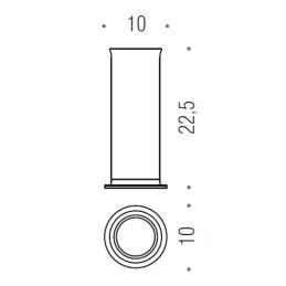 [SPARE PART] Glass for LINK free-standing toilet brush holder B2450 Colombo Design