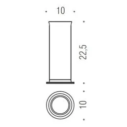 [SPARE PART] Glass for LINK free-standing toilet brush holder