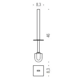 [Ricambio] Manico con ciuffo portascopino B1668 Colombo Design