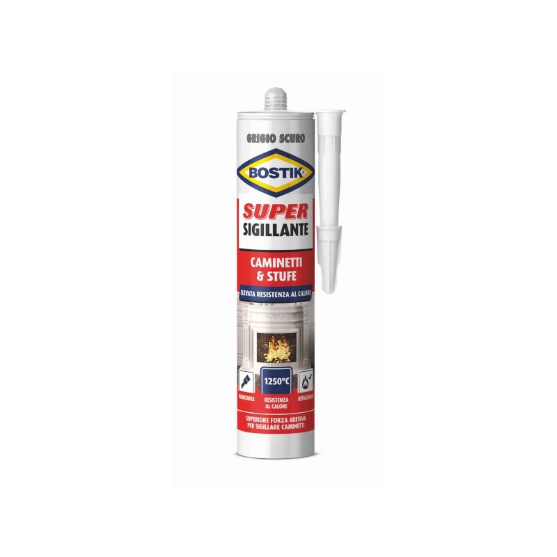 Refractory putty Super sealant Bostik Fireplaces & Stoves 530gr.