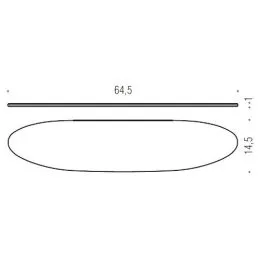 [SPARE PART] Glass for shelf LINK B2461 Colombo Design