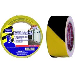 Warning tape ADHESIVE yellow / black h 50mm 33 mt.