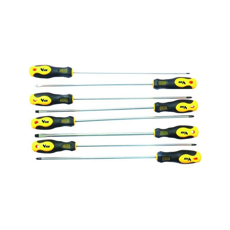 VIGOR 38937-05 extra long screwdriver set 8 pieces