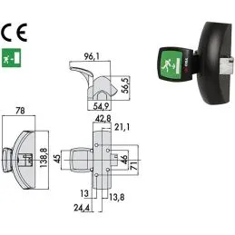 Cisa panic exit device 59061.10.0 Push-Pad