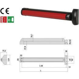 Cisa 59711.00 0FR Fast-touch panic exit device for fire