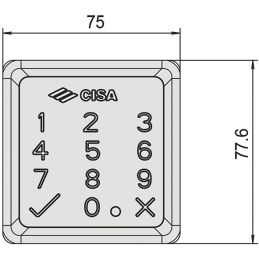 External keyboard for CISA 06525.77.0B1 panic exit devices for