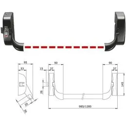 Maniglione antipanico ISEO Idea Base laterale 9411000505