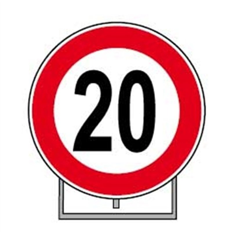 Segnale da cantiere 'limite velocit&agrave 20 km/h'