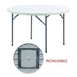 Round folding PVC table diam.122cm