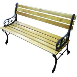 Bench 125x51x69 VIGOR ORTENSIA in wood and cast iron
