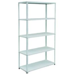 Metal shelf in kit with bolts 5 floors cm.100x40x180H WHITE