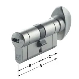 Cilindro di sicurezza Mottura Champions C39 chiave/pomolo