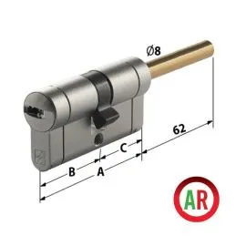 Security cylinder Mottura Champions PRO key / shank ARMED/RESET