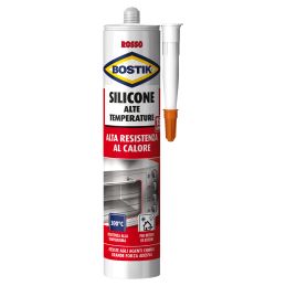 Silicone Acetico Rosso alte temperature Bostik SIL-300 D2645 300 ml