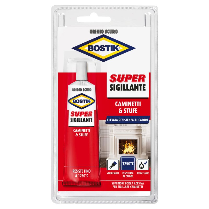 Refractory putty Super sealant Bostik Fireplaces & Stoves 100gr.