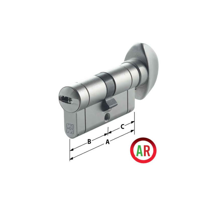 Security cylinder Mottura Champions PRO key / knob ARM / RESET